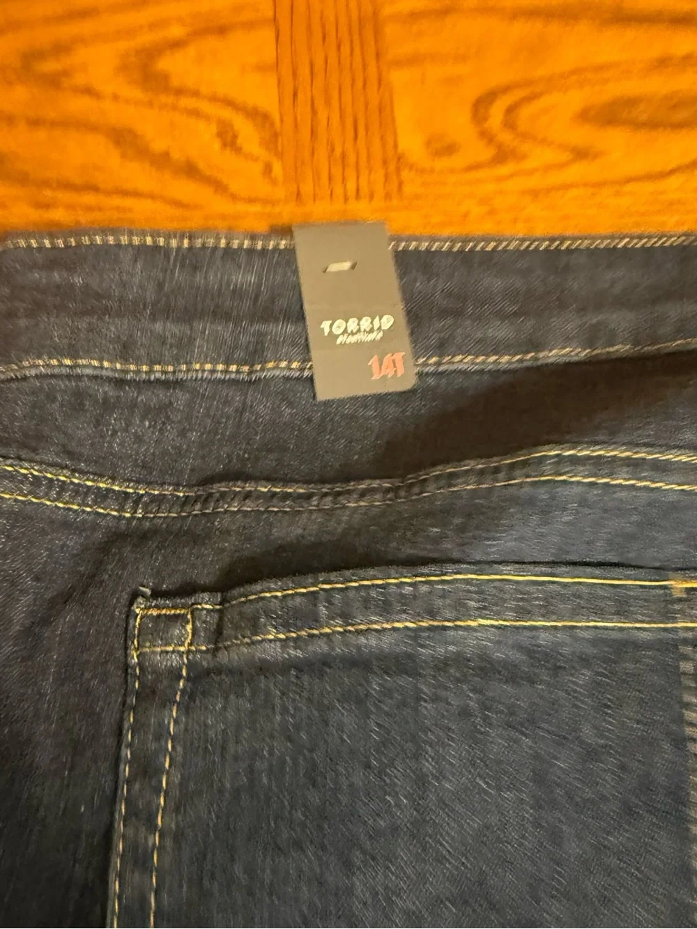 Torrid Low Rise Baggy Flare Vintage Stretch Dark Wash Denim Jeans Sz 14 Tall NWT